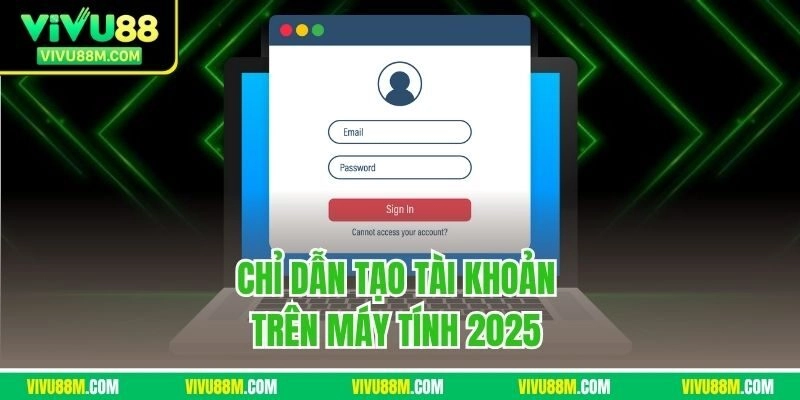 Chỉ dẫn tạo tài khoản trên máy tính 2025